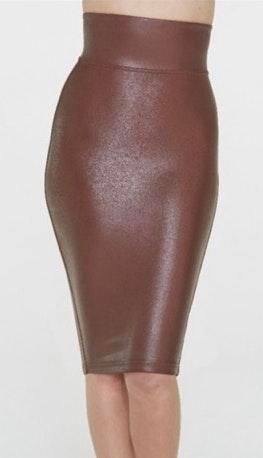 faux leather skirt spanx