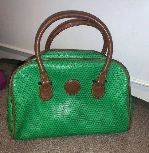 Vintage Liz Claiborne Purse, GREEN Faux Leather Small Handbag, Ladies  Fashion