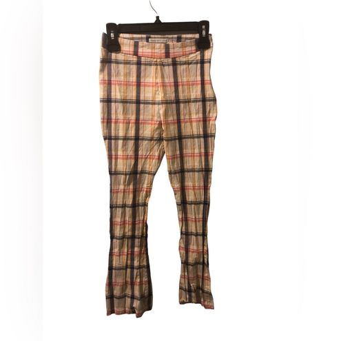 Urban Outfitters UO Leila Plaid Kick Flare Pant Size 2 - $28 - From KeJaunee