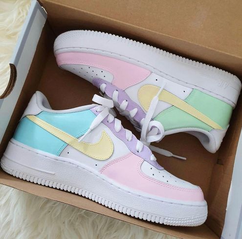 pastel color block air force 1