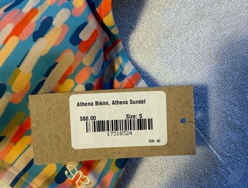 ALBION FIT NWT ALBION ATHENA BIKINI TOP, ATHENS SUNSET Women's Small  Multicolored Scoop - $88 New With Tags - From Abigail