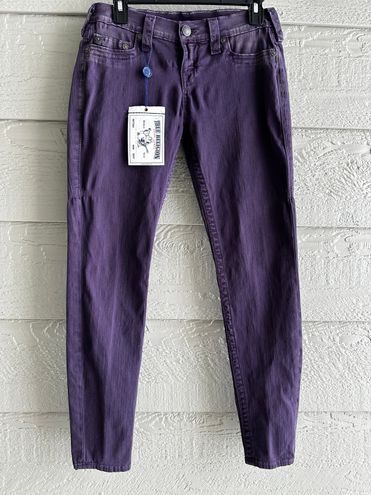 Slim jean Louis Vuitton Purple size 34 US in Cotton - elasthane