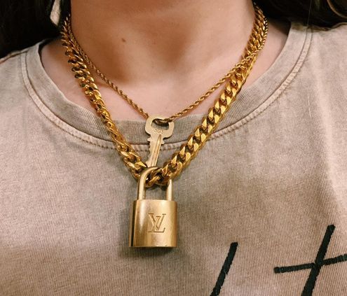 Louis Vuitton Lock and Key Necklace Gold - $145 (58% Off Retail