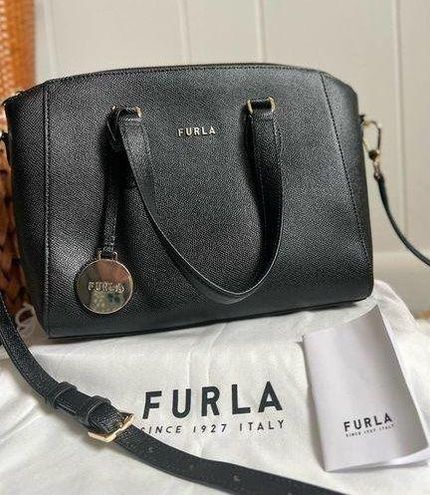 Furla Minerva Logo Leather Two Way Tote on SALE