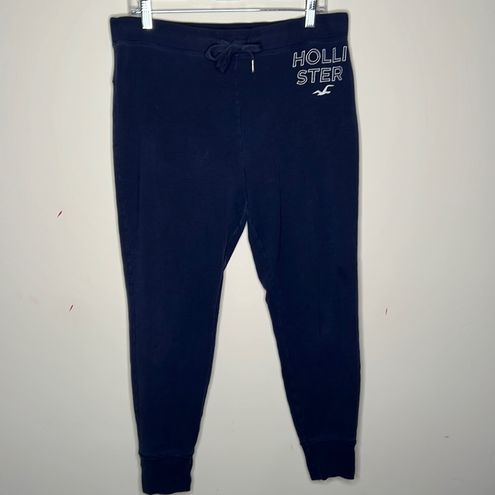 HOLLISTER NAVY BLUE SWEATPANTS }} ⚡️ they're in - Depop