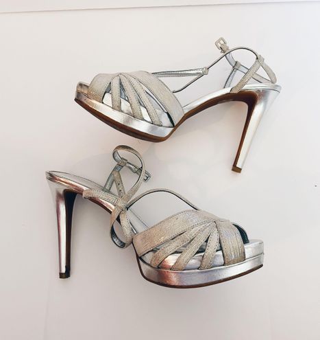 silver heels size 10