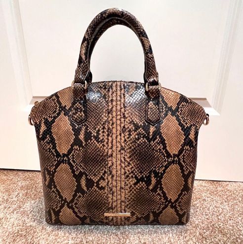 Brahmin Large Duxbury Snake Print Satchel Bag