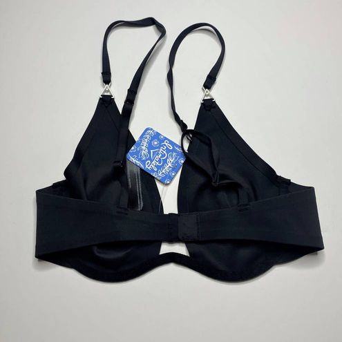 NEW Free People 32C Ari Underwire Bra Black T Shirt Bra Scuba