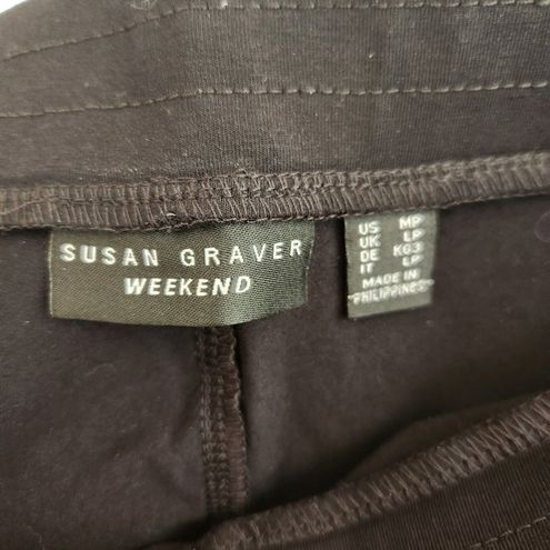 Susan Graver Women's Pants Sz S Weekend Premium Stretch Black