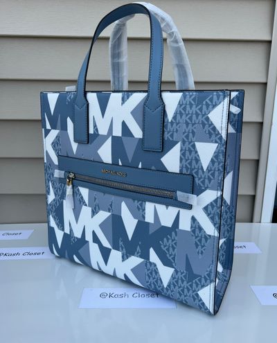 Michael Kors MK Kenly Large Logo Tote Bag Blue - $199 (60% Off Retail) New  With Tags - From Kash