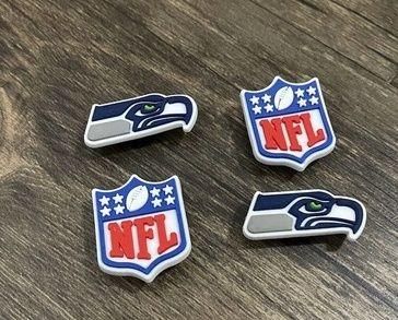 Seattle Seahawks Football Team Sports Charm For Crocs Shoe Charms - 4  Pieces