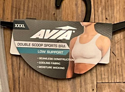 Avia Women's Plus Low Support Seamless Scoop Neck Sports Bra