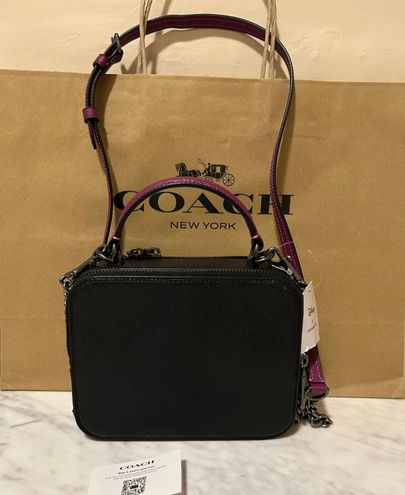 Coach CC376 Disney X Coach Box Crossbody In Gunmetal/BLACK MULTI