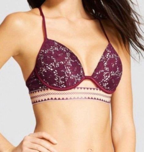 Shade & Shore 38DD Bikini Top Purple Passion Strappy Swim Top Gold Band 985  Size undefined - $19 - From Bailey