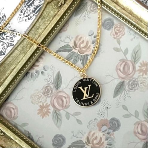 Louis Vuitton Black/ Gold Trunks & Bags Charm Pendant Necklace Upcycled  Black - $155 - From Kiki