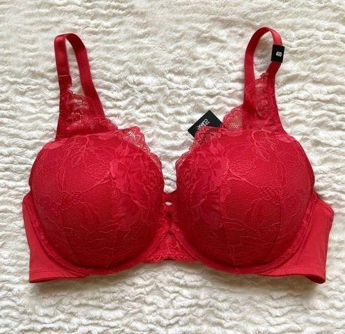 Torrid NWT XO Plunge Push Up Floral Lace Straight Back Bra 40D Red Size 40  D - $30 New With Tags - From Ksenia