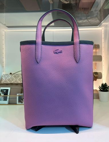 Lacoste Woman Reversible Coated Canvas Tote - Purple