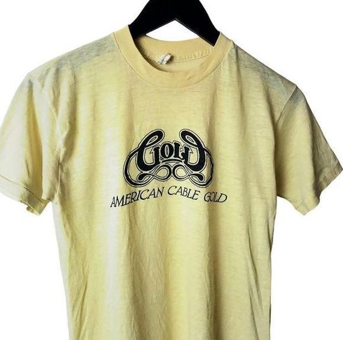 American Vintage 80s Vintage American Cable Gold T Shirt USA