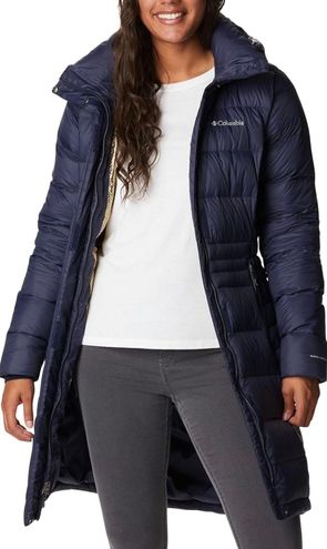 Columbia women's hexbreaker long sales down jacket