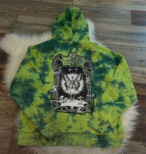 Empyre Fredia Butterfly Window Green Tie Dye Hoodie