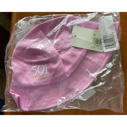 Levi's 501 Blues Bucket Hat in Regular Pink D7079-0001 Women's Large L Nwt New!