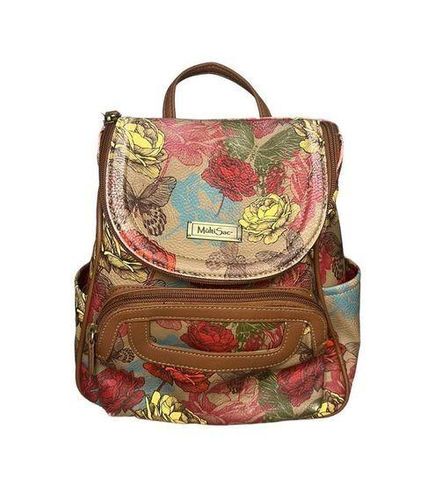 MultiSac Women's Floral Backpack MEDIUM Brand New1 With Purse