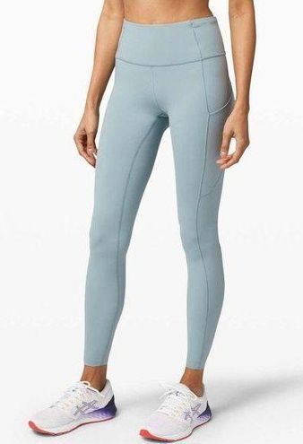 Lululemon Fast and Free Tight 28 Blue Cast Nulux Leggings Size 6