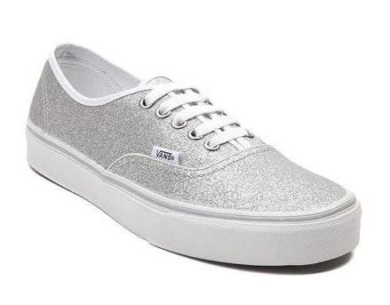 Vans Silver Sequin Shoes Size 8.5 - $27 