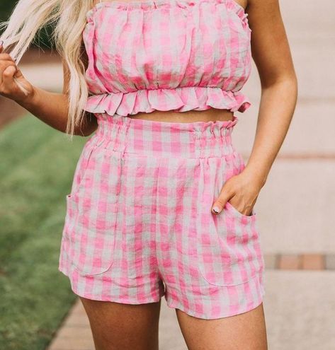 Nantucket Style: C.Wonder Gingham and Hot Pink Shorts