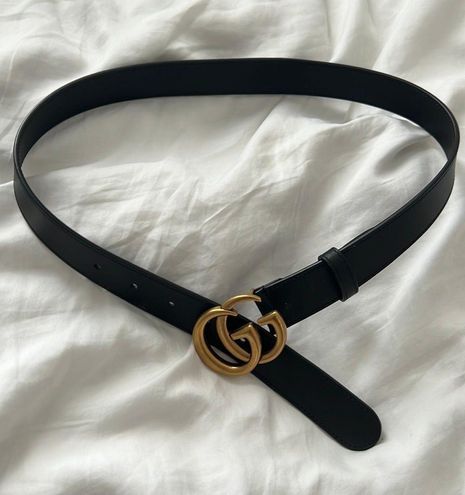 Gucci Double G Logo Leather Belt S