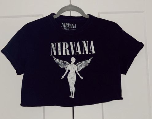 Nirvana Cropped Graphic Band T-Shirt