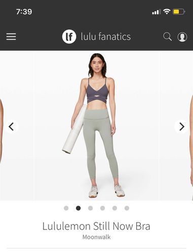 Lululemon Still Now Bra - Moonwalk - lulu fanatics