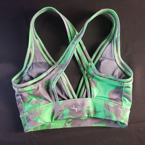 JoyLab V-Neck Island Print Abstract Strappy Padded Sports Bra Women's XS -  $15 - From Jesse