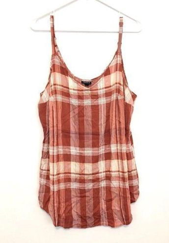Torrid NEW 2 Plus Size Ava Stretch Challis Lace Trim Cami Mauve Pink Plaid  Top - $35 New With Tags - From MadiKay