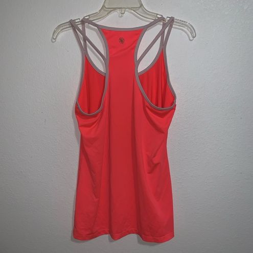 Gaiam Neon Strappy Yoga Athletic Tank Top Contrast Size M - $19