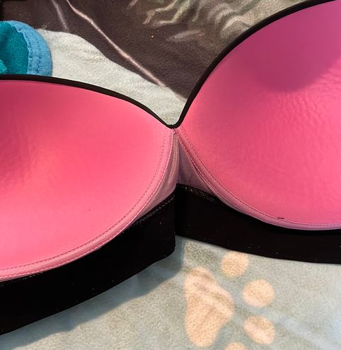 Victoria's Secret VS Pink Wireless Push Up Bra Black Size 36 E / DD