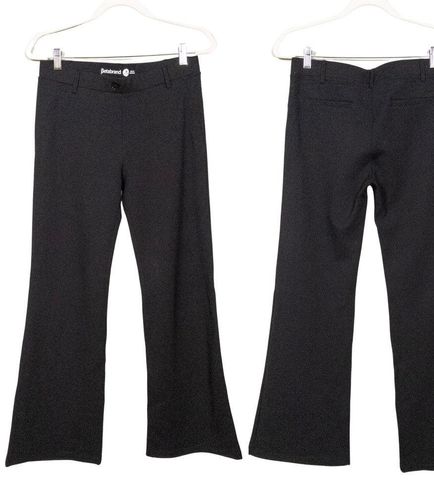 Betabrand Petite Size M Yoga Bootcut Dress Pants Classic Stretch Black  #W0104-bk