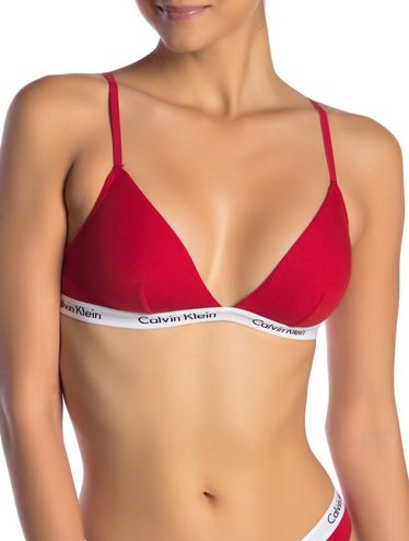 red ck bralette