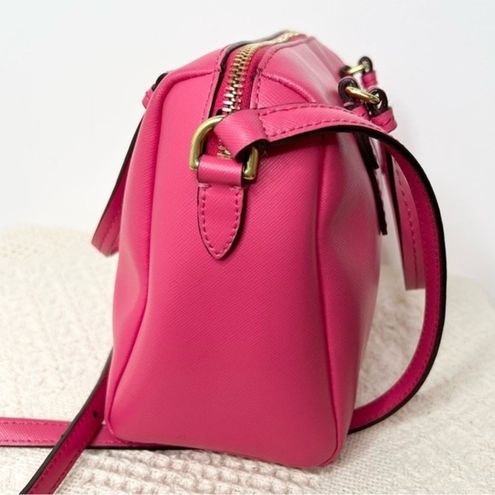 Coach Peyton Bennet Mini Satchel Pomegranate Barbie Pink Leather