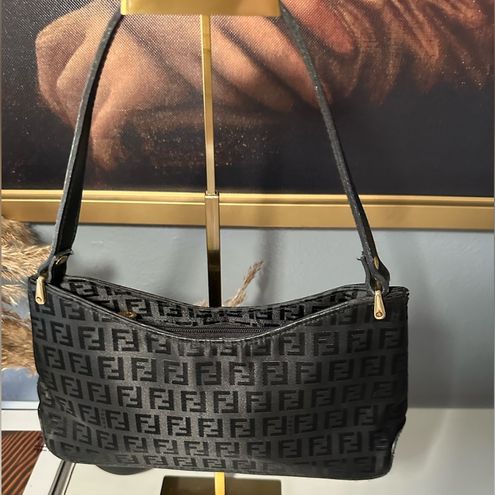 Fendi ROMA ITALY 1925 VINTAGE SHOULDER BAG Black - $290