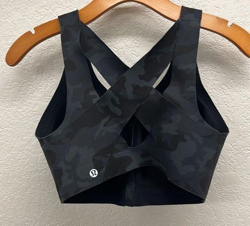 Lululemon Enlite Zip Front Camouflage Sports Bra