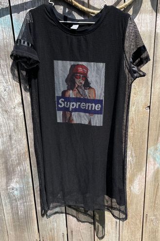 supreme fishnet tee