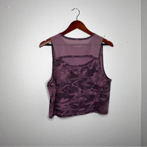 Lululemon Incognito Camo Pink Taupe Multi Cropped Sculpt Tank Top Size 8 -  $35 - From Emily