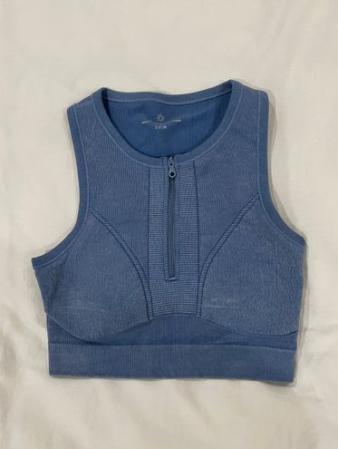 Aerie OFFLINE Seamless Zip Front Sports Bra Blue - $15 (62% Off Retail) -  From Madelyn