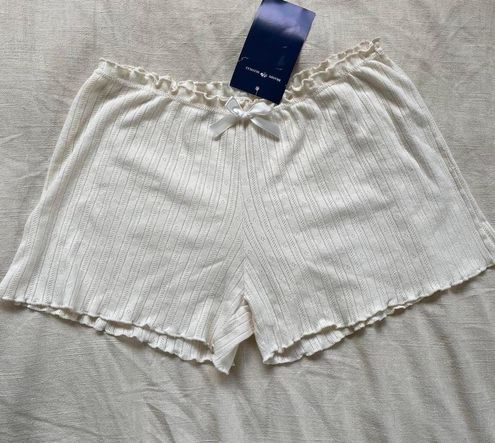 Brandy Melville Eyelet Pointelle Boy Bow Shorts Size undefined