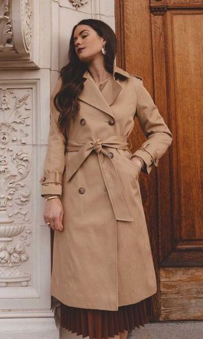 Scott Trench Coat - Camel - Organic Cotton - Sézane