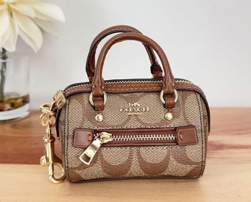 Coach Mini Rowan Satchel Bag Charm In Signature Canvas - $80 New With Tags  - From Juli