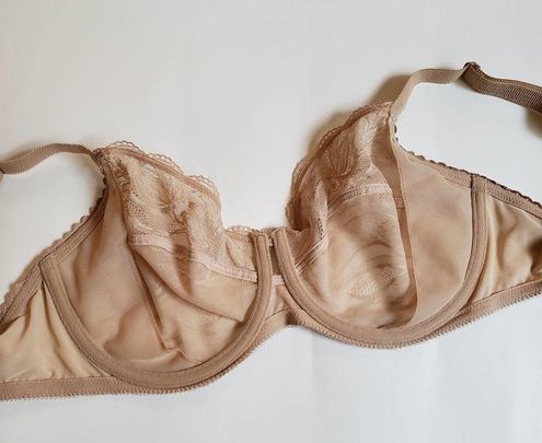Wacoal Underwire Bra Nude Lace 36DD Scalloped Tan Size undefined - $38 -  From Christina