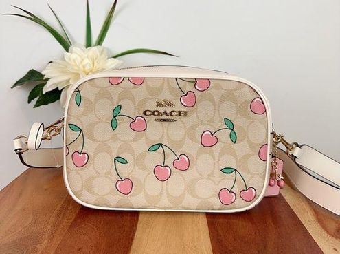 COACH Camera Bag In Signature Canvas With Heart Print NEW WITH