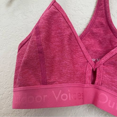 Outdoor Voices Steeplechase Cutout Racerback Sports Bra Flamingo Pink Size  XS - $22 - From Brenda